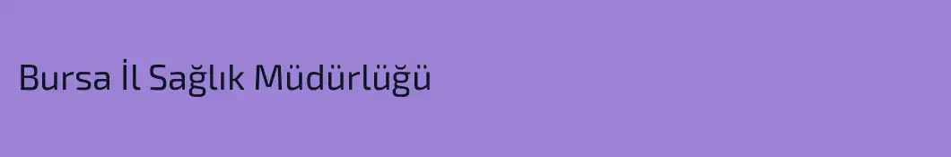 Bursa İl Sağlık Müdürlüğü